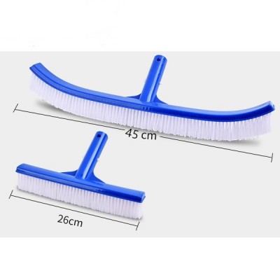 18"/45cm swimming pool cleaning efficiently remove dirt standard curved poly bristle plastic wall brush